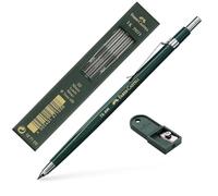 Faber-Castell 134600 - Portaminas TK 4600, grosor de la mina 2 mm, HB, incluye sacapuntas en el botón de cierre (con minas y sacapuntas, 1 unidad)