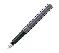Faber-Castell 140842 Grip Edition Glam - Pluma estilográfica (ancho de trazo M, 1 unidad), color plateado