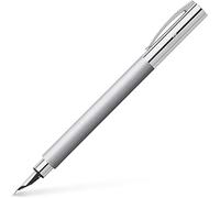 Faber-Castell 148390 - Estilografica Ambition - M - Plateado y Gris