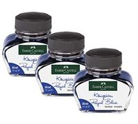 Faber-Castell 149839 - Vaso de tinta borrable (azul real, 3 x 30 ml)