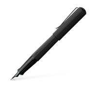 FABER-CASTELL 150571 - Pluma estilográfica Hexo, ancho de plumín F, negro mate, 1 pluma estilográfica