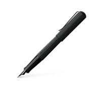 Faber-Castell 150572 Hexo Pluma estilográfica con trazo de escritura EF (extrafino), negro mate, 1 unidad