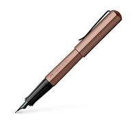 Faber-Castell 150580 Hexo Pluma estilográfica con trazo de escritura M (medio), bronce, 1 unidad