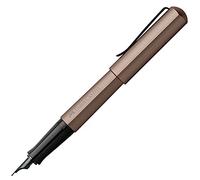 Faber-Castell 150581 Hexo Pluma estilográfica con trazo de escritura F (fino), bronce, 1 unidad