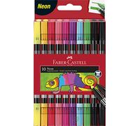 Faber-Castell 151110 - Rotulador doble (1 unidad), color neón 10er Etui neon