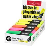 FABER-CASTELL 154210 - Juego de rotuladores TXTLNR, 10 rotuladores de neón para niños y adultos
