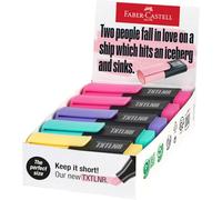 FABER-CASTELL 154212 - Set de rotuladores TXTLNR, 10 rotuladores pastel para niños y adultos, mini