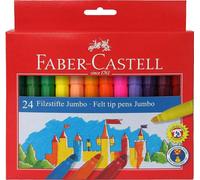 Faber-Castell 154324 - Estuche de 24 Rotuladores Jumbo - Multicolor - Superlavables