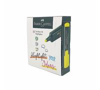 Faber-Castell 1546 - Caja con 10 marcadores Fluorescentes Textliner 46 - Amarillo