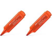 Faber-Castell 154615 - Caja con 10 Marcadores Fluorescentes Textliner 46 - Naranja (Paquete de 2)