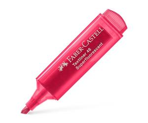 Faber-Castell 154621 - Caja con 10 Marcadores Fluorescentes Textliner 46 - Rojo