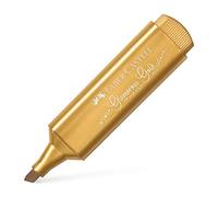 Faber-Castell 154650 - Caja de 10 marcadores fluorescente TEXTLINER 1546 metallic. Color: oro