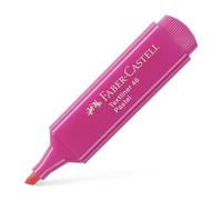 Faber-Castell 154654 - Caja con 10 Marcadores Fluorescentes - Tonos Pastel - Textliner 46 - Rosa Pastel