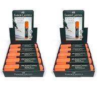 Faber-Castell 154815 - Caja con 10 marcadores fluorescentes Textliner 48, color naranja (Paquete de 2)