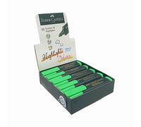 Faber-Castell 154863 - Pack de 10 marcadores fluorescente, color verde