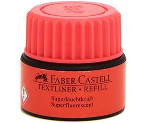 Faber-Castell 1549 21 - Tinta de repuesto para rotuladores 1543, 1546 y 1548, color rojo