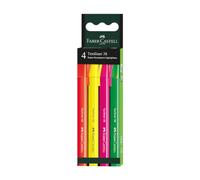 Faber-Castell 157774 - Pack de 4 Subrayadores Textliner 38 - Multicolor