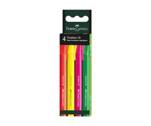 Faber-Castell 157774 - Pack de 4 Subrayadores Textliner 38 - Multicolor
