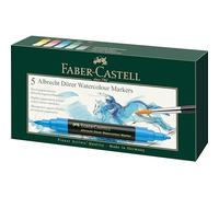 Faber-Castell - Marcadores acuarelables A. Dürer 160305 - Estuche 5 - Colores surtidos
