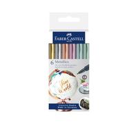 Faber-Castell FC160706AZ Marcador metálico (6 colores), Talla Única, Multicolor