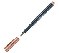 Faber-Castell 160752 - Rotulador (punta de fibra, resistente al agua, grosor de trazo de 1,5 mm, apto para muchas superficies, efecto metalizado), color bronce