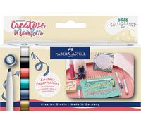 Faber-Castell 160906- Set de 6 Rotuladores Goldfaber Creative Markers - Soft Lettering - Punta de +2mm