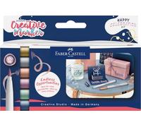 Faber-Castell Rotuladores Goldfaber Creative Markers Happy Celebration – Set de 6 – Punta de +2mm