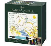 Faber-Castell - 162030 Pack 30 Colores Pitt Artist Pen Dual Marker - Tinta China.