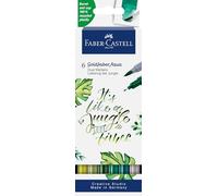 Faber-Castell - 164517 Goldfaber Aqua Dual Marker tinta chinas. Pack 6 Jungle.