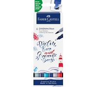 Faber-Castell - 164519 Goldfaber Aqua Dual Marker tinta chinas. Pack 6 Seaside.