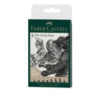 Faber-castell 167137 - pack de 8 rotuladores pitt artist pens black, c