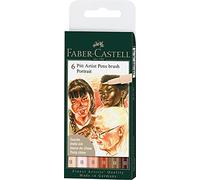 Faber-Castell - 167167 - Estuche 6 Fotuladores Pitt B - Retrato
