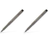 Faber-Castell 167273 Pitt Artist Pen - Bolígrafo de punta fina, 0,5 mm, color 273, gris cálido IV (Paquete de 2)