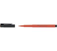Faber-Castell 167418 - Rotulador artístico Pitt, ancho de trazo B, color 118, rojo escarlata