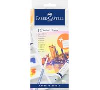 Faber-Castell Creative Studio 169612 Watercolour Paints 12 Tubes 9 ml Each Inclu