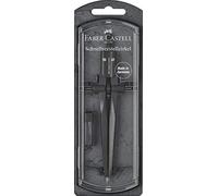 Faber-Castell 174530 - Compás Stream 2019 Piedra Negra - Circunferencias de Hasta 340 mm de Ø. - Incluye Piezas y Minas de Recambio.