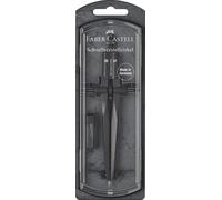 Faber-Castell 174530 - Compás Stream 2019, piedra negra. Para circunferencias de