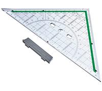 Faber-Castell 177090 - Transportador y escuadra (con asa)