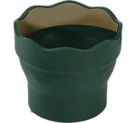 Faber-Castell 181510 - Agua Taza clic & Go, plegable, color azul, Wasserbecher, dunkelgrün, 1