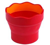 Faber-Castell 181510 CLIC & GO - Vaso de agua plegable (plástico), color rojo