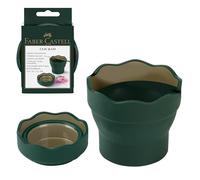 Faber-Castell 181520 - Vaso para el agua Clic & Go plegable fácil de guardar, color verde y oro