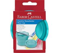 Faber-Castell 181580 - Vaso de agua CLIC & GO, turquesa, 1 unidad