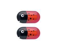 Faber-Castell 183526 - Sacapuntas de doble punta con diseño de escarabajo, incluye goma de borrar (pack doble de escarabajos)