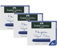 Faber-Castell 185506 - Cartuchos de tinta estándar (3 unidades, azul real), estándar)