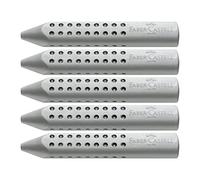 Faber-Castell 187100 Grip 2001 - Goma de borrar triangular (5 unidades), color gris