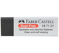 Faber-Castell – Gomas de borrar de plástico sin polvo – 3 unidades – Negro