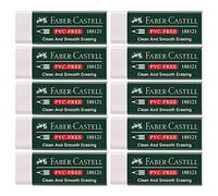 Faber-Castell 188121 Borrador 7081 N sin PVC, plástico (10 gomas de borrar, blanco)