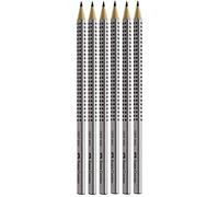 Faber-Castell 2001 - Set de 6 lápices (dureza HB, con agarre ergonómico) (117697)