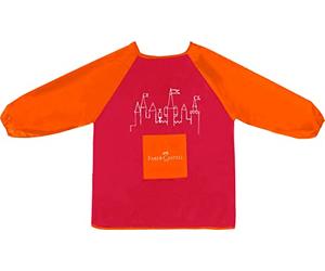 FABER-CASTELL 201204 - Delantal para pintar para niños, rojo/naranja, talla única