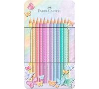 Faber-Castell 201910 - Lápices de colores pastel Sparkle 12 cajas de metal, 12 unidades (1 unidad)